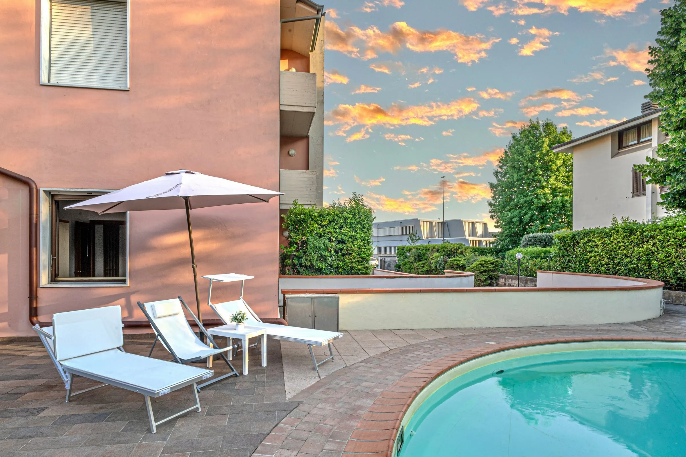 Exterior facade of Giada Palace near Lucca